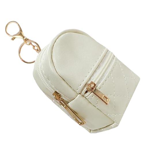 Modische kleine Kosmetiktasche für Damen, PU-Leder, Lippenstift-Halter und Karten-Organizer, tragbare Make-up-Tasche, PU-Leder-Lippenstift-Halter, beige, Einheitsgröße von Oxxggkao