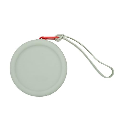 Münzgeldbörse mit Reißverschluss, rund, Silikon, Kopfhörer-Aufbewahrungstasche, tragbare Kopfhörer-Hülle, kleine Geldbörse, Schlüsselanhänger, rund, beige, Mass Beauty von Oxxggkao