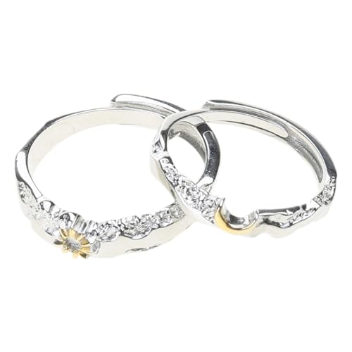 Oxxggkao 1/2pcs Versprechen Band Offene Ringe Legierungsfinger Ornamente Stapelbares Sonnenmond Accessoire Set Für Frauen Männer Elegantes Accessoire Oxxggkao 1/2pcs Versprechen Band Offene Ringe Legierungsfinger Ornamente Stapelbares Sonnenmond Accessoire Set Für Frauen Männer Elegantes Accessoire von Oxxggkao