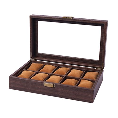 Oxxggkao 2/3/6/10/12 Slot Watch Storage Box Holzfäller Displayhalter Mit Klaren Deckelorganisatoren Für Frauen Und Männer Uhren Anzeigehalter Für Männer von Oxxggkao