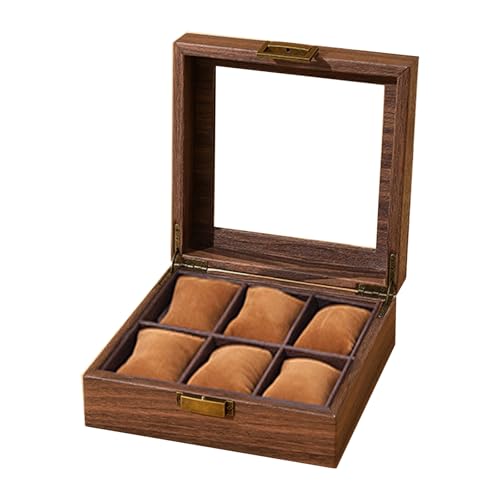 Oxxggkao 2/3/6/10/12 Slot Watch Storage Box Holzfäller Displayhalter Mit Klaren Deckelorganisatoren Für Frauen Und Männer Uhren Anzeigehalter Für Männer von Oxxggkao