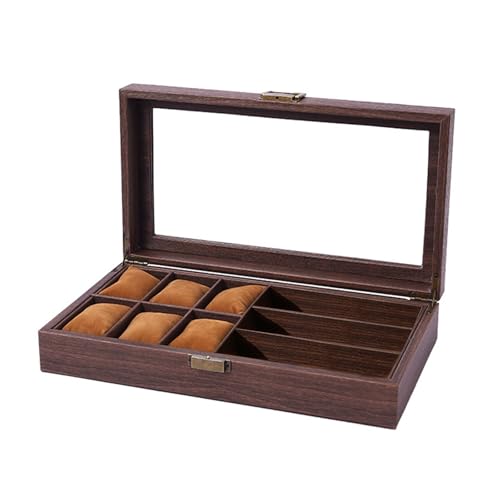 Oxxggkao 2/3/6/10/12 Slot Watch Storage Box Holzfäller Displayhalter Mit Klaren Deckelorganisatoren Für Frauen Und Männer Uhren Anzeigehalter Für Männer von Oxxggkao