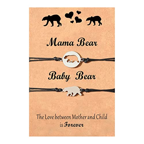 Oxxggkao 2 PCs Einzigartiges Versprechen Armband Mit Bärenbrand Verstellbarer Kabel Matching Relationship Armband Gewebt von Oxxggkao