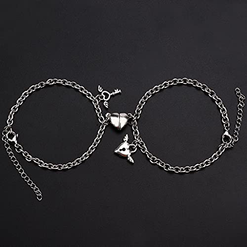 Oxxggkao 2pcs / Set Herzmagnet Anziehen Paar Armband Liebe Zum Schlüsselschloss Charme Schmuck Edelstahl Kettenkette Halskette Schmuck Edelstahl Armbänder Für Frauen Set Oxxggkao 2pcs / Set Herzmagnet Anziehen Paar Armband Liebe Zum Schlüsselschloss Charme Schmuck Edelstahl Kettenkette Halskette Schmuck Edelstahl Armbänder Für Frauen Set von Oxxggkao