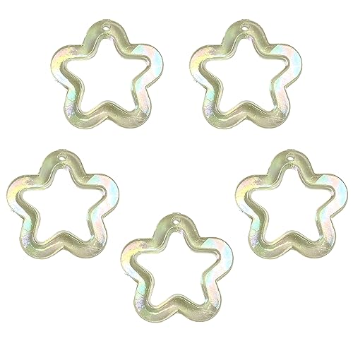 Oxxggkao 5xstar Form Acrylperlen 31 Mm Loser Abstandshalterkristall Locker Für Ohrringarmband Schlüsselanhänger Anhänger Schmuck Handgefertigte Sternperle von Oxxggkao