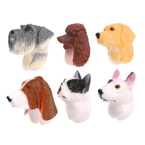 Oxxggkao 6 PCs Simulierte Dinosaurier Wildlife Ringe Spielzeug Flexibler Finger Interaktiver Unterhaltung Finger Puppenspieltier Ringe Eltern Interaktion Spielzeug Für Kinder von Oxxggkao