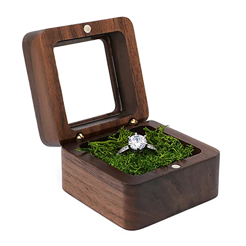 Oxxggkao 7 Stile Tragbarer Retro Brauner Holzringkasten Schmucktruest Organisator Ohrringe Präsentation Für Kisten Frauen Teen Girls von Oxxggkao