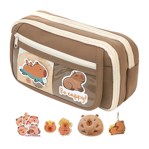 Oxxggkao Bleistiftbeutel Mit Großer Kapazität Multi Kompartimente Leinwandbeutel Reisekosmetik Organizer Beutel Bleistift Gehäuse von Oxxggkao