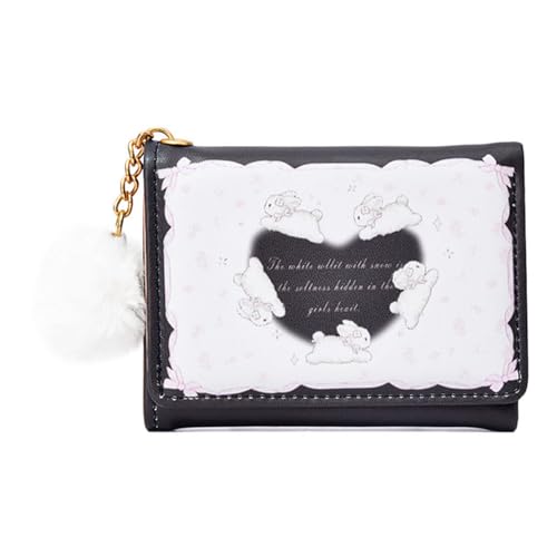 Oxxggkao Cartoon Kaninchen Brieftasche Koreanische Stile Kurz Geldbörse Kartuelle PU Ledermünze Trifold Mit Triufold Schöne Kurzpu Lederwechsel Kaninchen Hülle von Oxxggkao