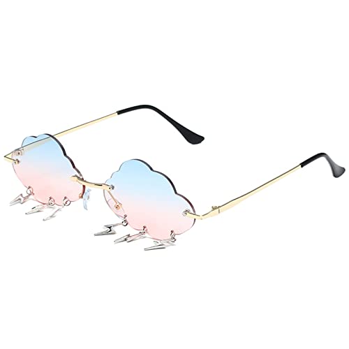 Oxxggkao Cloud Glasses Sonnenbrille mit LightningBolts Sonnenbrille für Damen, polarisiert, UV-Schutz, UV400, D, Einheitsgröße Oxxggkao Cloud Glasses Sonnenbrille mit LightningBolts Sonnenbrille für Damen, polarisiert, UV-Schutz, UV400, D, Einheitsgröße von Oxxggkao