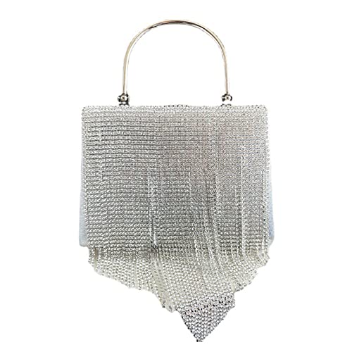 Oxxggkao Damen-Handtasche für Hochzeit, Abend-Clutch, Umhängetasche, luxuriöse Box für Damen, Strass, Abend-Clutch von Oxxggkao
