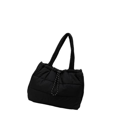 Oxxggkao Damen Tasche mit Tragegriff oben, Achselhöhle, gesteppt, Achselhöhle, große Kapazität, gesteppte Achselhöhle, große Kapazität, Schulter-Puffer-Handtasche, Schwarz , One Size von Oxxggkao