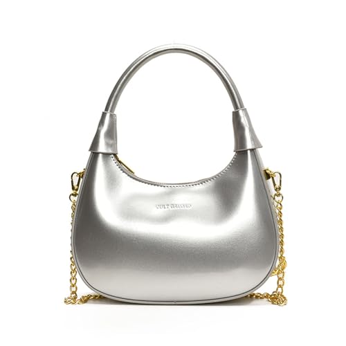 Oxxggkao Damentasche Trendy Achsel Damen Kette Crossbody Mode Unterarm Top Griff Herbst Winter Schulter Frauen Achsel Handtasche Herbst Winter Schulter Unterarm, silber, One Size Oxxggkao Damentasche Trendy Achsel Damen Kette Crossbody Mode Unterarm Top Griff Herbst Winter Schulter Frauen Achsel Handtasche Herbst Winter Schulter Unterarm, silber, One Size von Oxxggkao