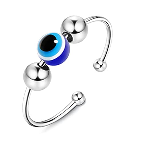 Oxxggkao Devil's Eye Rotatierende Angst Einstellbare Ringkupferbeschichtung Druck Relief Perlen Geschenk Für Frauen Männer Perlen Zappel Ringe Oxxggkao Devil's Eye Rotatierende Angst Einstellbare Ringkupferbeschichtung Druck Relief Perlen Geschenk Für Frauen Männer Perlen Zappel Ringe von Oxxggkao