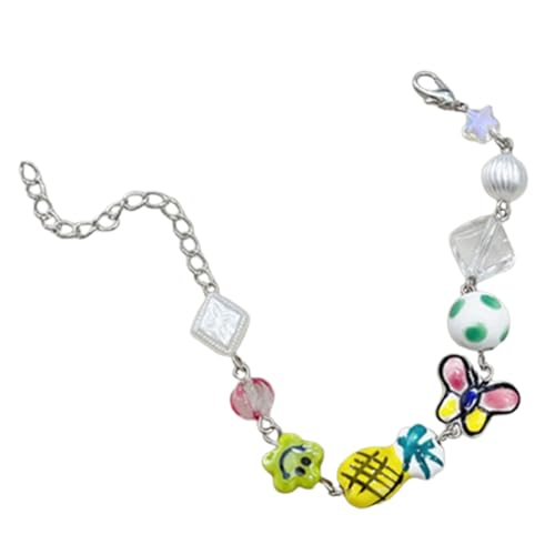 Oxxggkao Einzigartige Keramik Charmarmband Perlen Verstellbare Armbänder Bequem Zum Perfekten Geschenk Für Freunde Süße Zauber Tragen von Oxxggkao