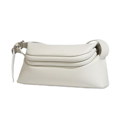 Oxxggkao Elegante Achseltasche mit einer Schulter für Arbeit, Einkaufen, Reisen, mit umklappbarer Oberseite, lässige Party, Damen-Handtasche, beige, One Size von Oxxggkao