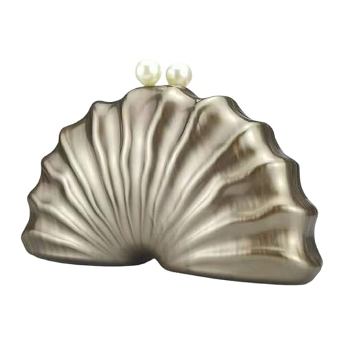Oxxggkao Elegante Acryl Umhängetasche Mit Einzigartiger Muschelform Crossbody Geldbörse Abendtasche Party Handtasche Für Besondere Anlässe Elegante Brauttasche von Oxxggkao