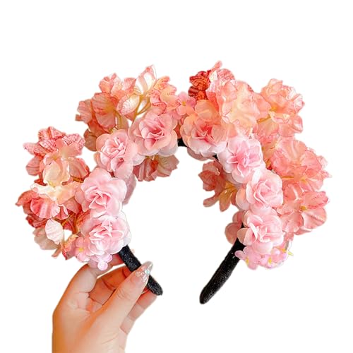 Oxxggkao Elegante Blumenhaarstück Kulturelle Stirnband Stoff Stirnband Haare Oder Traditionelle Kleidblumenkopfbedeckung von Oxxggkao