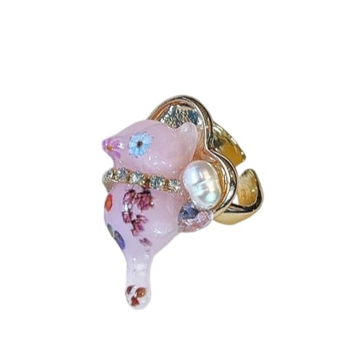 Oxxggkao Elegante Frösche Geformte Emaillierte Ringe Lebendige Farbenfrohe Schmuckstapel Mode Accessoire Für Tägliche Kleidung Süße Und Coole Stilringe von Oxxggkao
