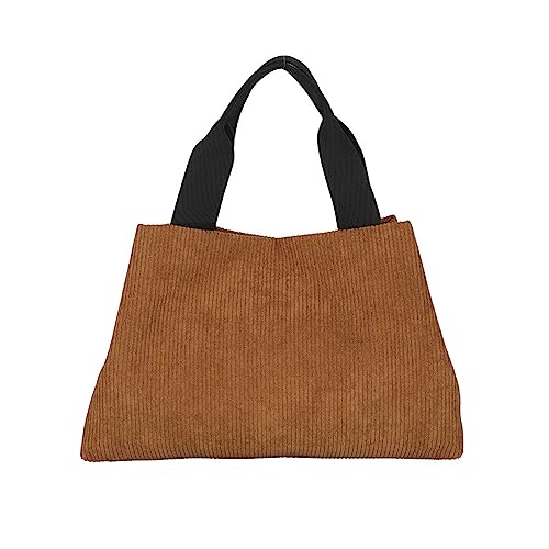 Oxxggkao Elegante wiederverwendbare Tragetasche, großes Fassungsvermögen, Geldbörse, Retro, lässige Taschen, modische Umhängetaschen, Kord, Damen-Handtaschen, große Kapazität, Geldbörse, Umhängetasche von Oxxggkao