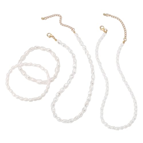 Oxxggkao Elegantes Perlen-Halsketten-Set, französischer Vintage-Schmuck, trendiges Nackenband und für Partys, Verabredungen und den Alltag Oxxggkao Elegantes Perlen-Halsketten-Set, französischer Vintage-Schmuck, trendiges Nackenband und für Partys, Verabredungen und den Alltag von Oxxggkao