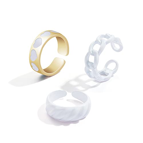 Oxxggkao Europäische Amerikanische Schmucklegierung Tropfring Multicolor Open Exquisite All Match Trendschmuck Für Freundin Frauen Verstellbare Liebe von Oxxggkao