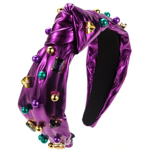 Oxxggkao Exquisites Knoten Haarband Modische Kopfbedeckung Pearl Hairband High Skull Top Stirnband Patrick's Day Party Accessoires Feierliche Kopfbedeckung Für Patrick's Day von Oxxggkao