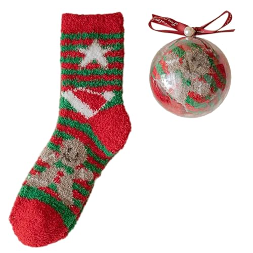 Oxxggkao Frauen Schöne Warme Fuzzy Socken Plüsch Winter Für Schlaf Weicher Gemütlicher Weihnachts Knöchel Crews Geschenke Frauen Fuzzy Gemütliche Weiche Slipper Socken von Oxxggkao