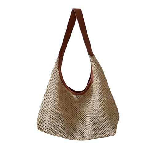 Oxxggkao Frauen Stroh Umhängetasche Handgewebte Handtasche Große Kapazität Achselhöhle Mode Strand Für Reisen All Matching Handtasche Für Frauen Mode Achselhöhle Strandstroh Schulter Schulter von Oxxggkao