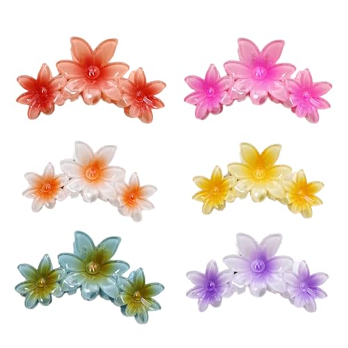 Oxxggkao Geometrisches Haar Barrettes Kopfclip Weicher Acrylclip Zarte Blütenform Barrette Krabbenkrabbenklaue Weihnachtshaarpin von Oxxggkao