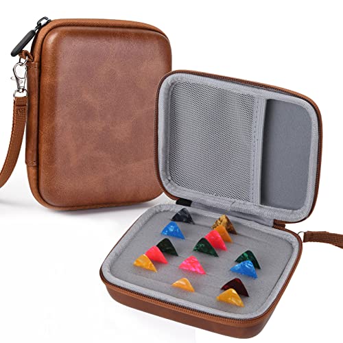 Oxxggkao Gitarrenplektren-Halter, Aufbewahrungstasche, Aufbewahrungsbox, Plektrum-Organizer, Zubehör, Spieler, Gitarrenzubehör-Set mit Ständer, braun Oxxggkao Gitarrenplektren-Halter, Aufbewahrungstasche, Aufbewahrungsbox, Plektrum-Organizer, Zubehör, Spieler, Gitarrenzubehör-Set mit Ständer, braun von Oxxggkao