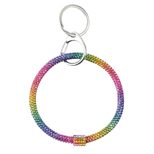 Oxxggkao Glitzer Keychain Crystal Ringe Metall Strasskettenkette Rucksackbeutel Anhänger Geldbörse Glitzer Kristall Metall Strasskette Rucksackbeutel Anhängerpendelgeld von Oxxggkao