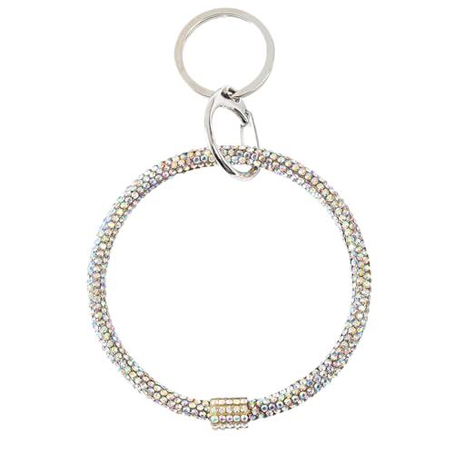 Oxxggkao Glitzer Keychain Crystal Ringe Metall Strasskettenkette Rucksackbeutel Anhänger Geldbörse Glitzer Kristall Metall Strasskette Rucksackbeutel Anhängerpendelgeld von Oxxggkao