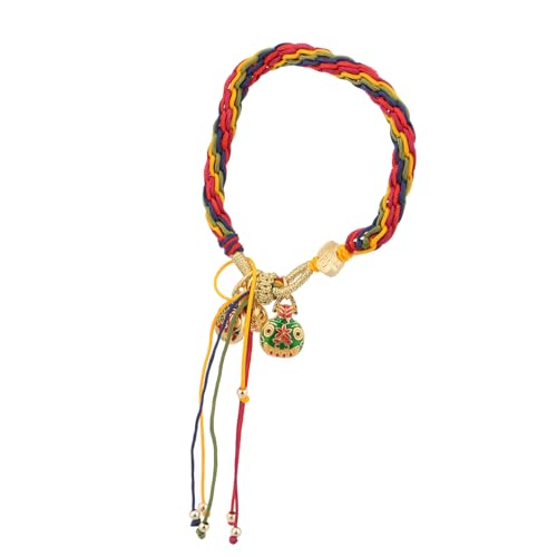 Oxxggkao Handgefertigte ethnische Armbänder mit kleinem Anhänger, lange Fransen, Handgelenkkette, leicht, stilvolles Armband für Damen von Oxxggkao