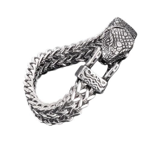 Oxxggkao Herren Gothic Armreif Wolf/Schlange/Falken mit Mesh Kette Zubehör Unisex Tier Armband Festival Zubehör Festival Zubehör für Männer, Einheitsgröße, Wie beschrieben Oxxggkao Herren Gothic Armreif Wolf/Schlange/Falken mit Mesh Kette Zubehör Unisex Tier Armband Festival Zubehör Festival Zubehör für Männer, Einheitsgröße, Wie beschrieben von Oxxggkao