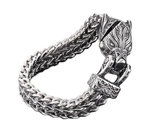 Oxxggkao Herren Gothic Armreif Wolf/Schlange/Falken mit Mesh Kette Zubehör Unisex Tier Armband Festival Zubehör Festival Zubehör für Männer, Einheitsgröße, Wie beschrieben Oxxggkao Herren Gothic Armreif Wolf/Schlange/Falken mit Mesh Kette Zubehör Unisex Tier Armband Festival Zubehör Festival Zubehör für Männer, Einheitsgröße, Wie beschrieben von Oxxggkao