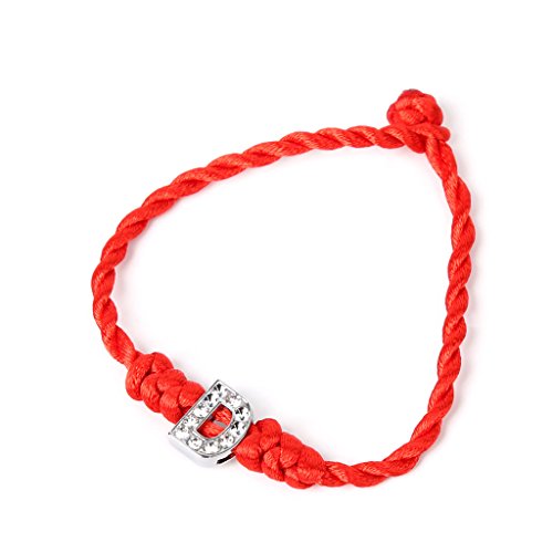 Oxxggkao Kristallinitialen Name Charme English Letter Für Frauen Männer Glücksstringseil Red Armbänder Ehepaar Geschenke Klassische Romane Für Teenager von Oxxggkao