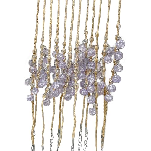 Oxxggkao Künstliches Kristallgrasarmband Für Paare Die Handchains Handgefertigtes Gewebearmbänder Wünschen Bänder Spielen Yoga Schmuck Glück Künstliche Kristallarmband von Oxxggkao