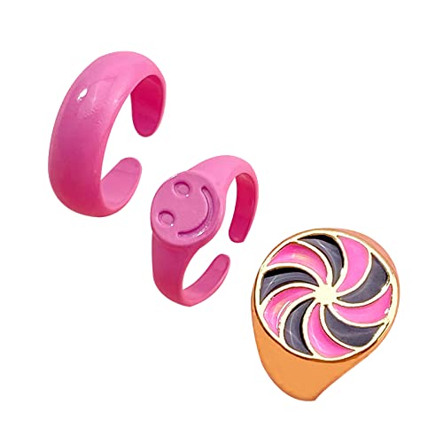 Oxxggkao Legierung 3 Teile Set Doppelschicht Liebesklatsch Für Chi Joint Set European Und Fashion Jewel Vintage Finger Ringe Für Frauen von Oxxggkao