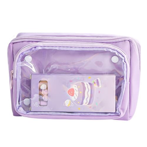 Oxxggkao Mehrschichtiges Federmäppchen mit Griff, hohe Kapazität, Stifteetui, abnehmbare Organizer, Tasche, übergroßes Federmäppchen für Büro und Klassenzimmer, violett Oxxggkao Mehrschichtiges Federmäppchen mit Griff, hohe Kapazität, Stifteetui, abnehmbare Organizer, Tasche, übergroßes Federmäppchen für Büro und Klassenzimmer, violett von Oxxggkao