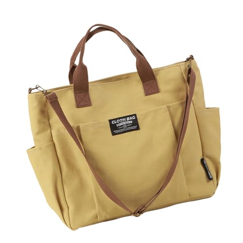 Oxxggkao Modische Canvas-Tasche mit verstellbarem Riemen, große Schultertasche, lässige Umhängetasche, geeignet für verschiedene Anlässe, Arbeit, Pendeln, B, One Size von Oxxggkao
