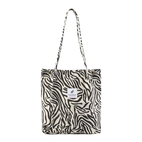 Oxxggkao Modische Cord-Tragetasche für Damen, große Schulter-Handtasche für Arbeit, College und Freizeit, Ausflüge, lässige Handtasche, B, One Size von Oxxggkao