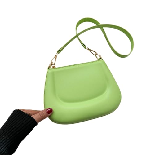 Oxxggkao Modische Damentasche, vielseitige Schultersattelform, moderne und funktionale Mädchen-Umhängetasche, PU, stilvoll, trendig, vielseitig für den täglichen Gebrauch, elegant für Dating, grün von Oxxggkao