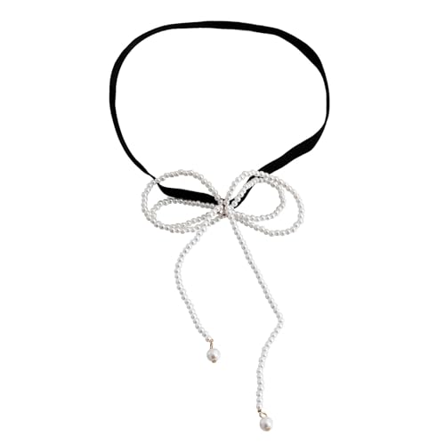 Oxxggkao Modische Imitation Perlen Bowknot Fußkette Armband Charming Knöchel Schmücken Elegante Schmetterlingsbein Dekorationen Einstellbare Länge Knöchelkette von Oxxggkao