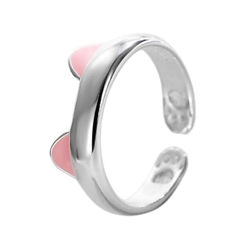Oxxggkao Modische Katzenohren Pfoten Ringe Verstellbare Cartoon Little Kätzchen Finger Trendy Geschenke Für Elegante Frauen Schwarze Ohren von Oxxggkao