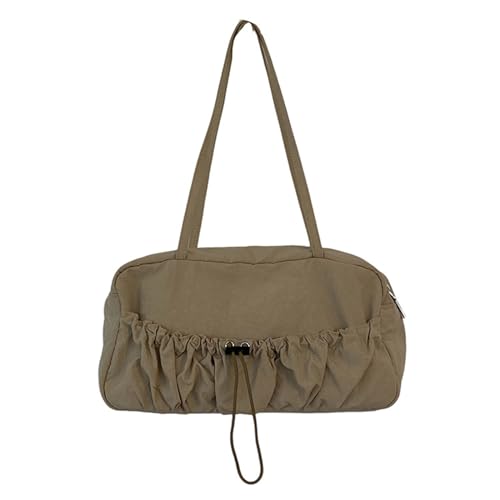 Oxxggkao Nylon-Schultertaschen, Handtasche, funktionale Achsel-Geldbörse, großes Fassungsvermögen, Unterarm-Geldbörse, geeignet für verschiedene Anlässe, täglichen Einkaufstasche, khaki, One Size von Oxxggkao