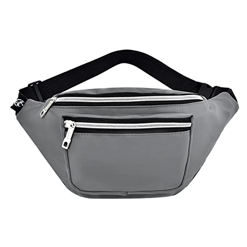 Oxxggkao Packs Für Frauen Männer Mode Nylon Taillenbeutel Reise Taschen Running Wanderwanderung Reißverschluss Brust Telefon Beutel Schwarzer Nylon Pack Mit Goldenem Reißverschluss von Oxxggkao