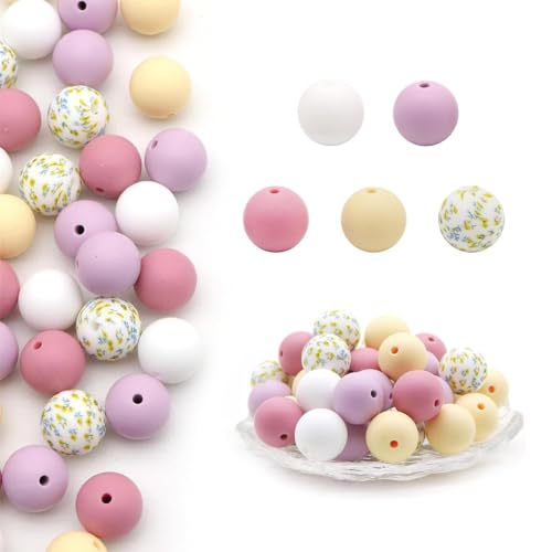 Oxxggkao Packung Von 50 Trendigen Abstandshalterperlen Schmuck Liefert Bunte Armband Silikon Lose Für Schmuck Silikonperlen Oxxggkao Packung Von 50 Trendigen Abstandshalterperlen Schmuck Liefert Bunte Armband Silikon Lose Für Schmuck Silikonperlen von Oxxggkao