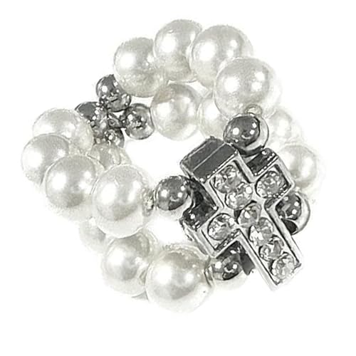 Oxxggkao Perlen Verschönerte Kruzifixringe Edelstahl Stretchfingerband Für Frauen Männer Paar Schmuckzubehör Elastische Kruzifix Unisex Oxxggkao Perlen Verschönerte Kruzifixringe Edelstahl Stretchfingerband Für Frauen Männer Paar Schmuckzubehör Elastische Kruzifix Unisex von Oxxggkao