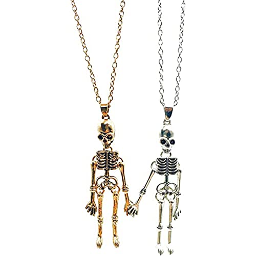Oxxggkao Persönlichkeits-Skelett-Totenkopf-Halskette, beste Freunde, Paare, Halloween, Specter-Totenkopf-Party-Schmuck, Freundschaftskette für beste Jungen- und Mädchen-Partner Oxxggkao Persönlichkeits-Skelett-Totenkopf-Halskette, beste Freunde, Paare, Halloween, Specter-Totenkopf-Party-Schmuck, Freundschaftskette für beste Jungen- und Mädchen-Partner von Oxxggkao